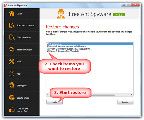 Restore Changes