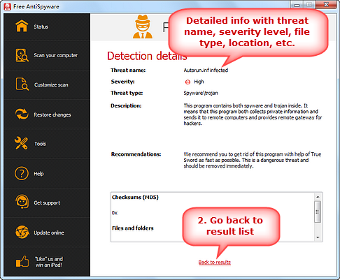 View Detection Details